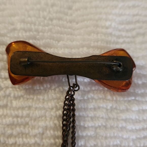 Vintage authentic amber brooch pin from Lithuania - Picture 6 of 9